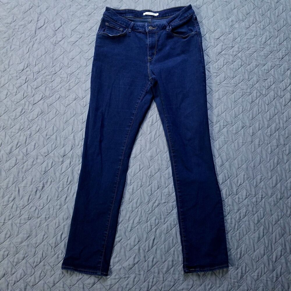 Levis‎ Jeans Womens 12M 31X30 Blue Slim Straight Dark Wash American Denim